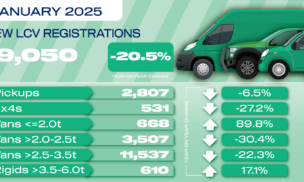 Light commercial vehicle market declines in January