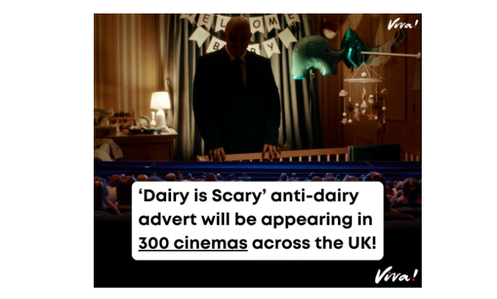 Viva!’s Groundbreaking Dairy is Scary Ad to Hit Over 300 Cinemas Nationwide Now!
