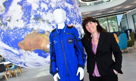 Groundbreaking space suit on show at networking event