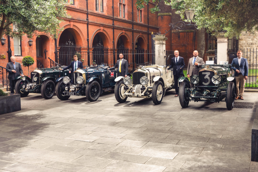 Four-strong works team for Le Mans Classic recreates famous 1929 Bentley Boys photo