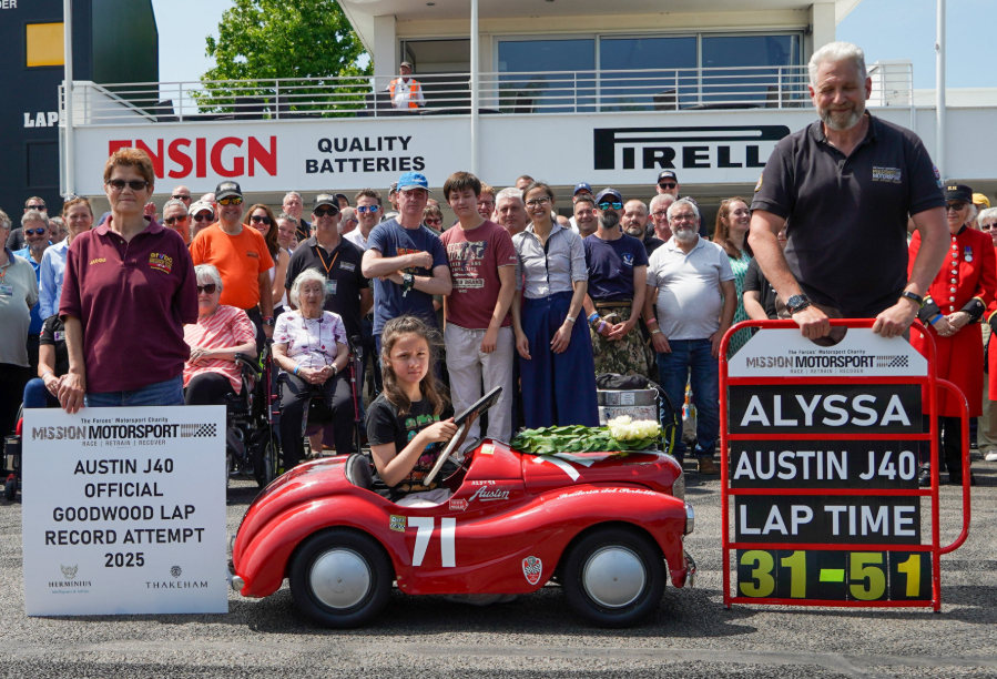 Goodwood pedal car lap record broken to raise money for Mission Motorsport