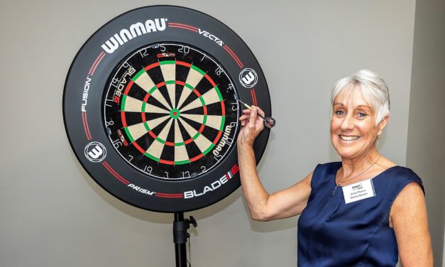 Derbyshire entrepreneur Anna shines as she hits a bullseye for cancer charity