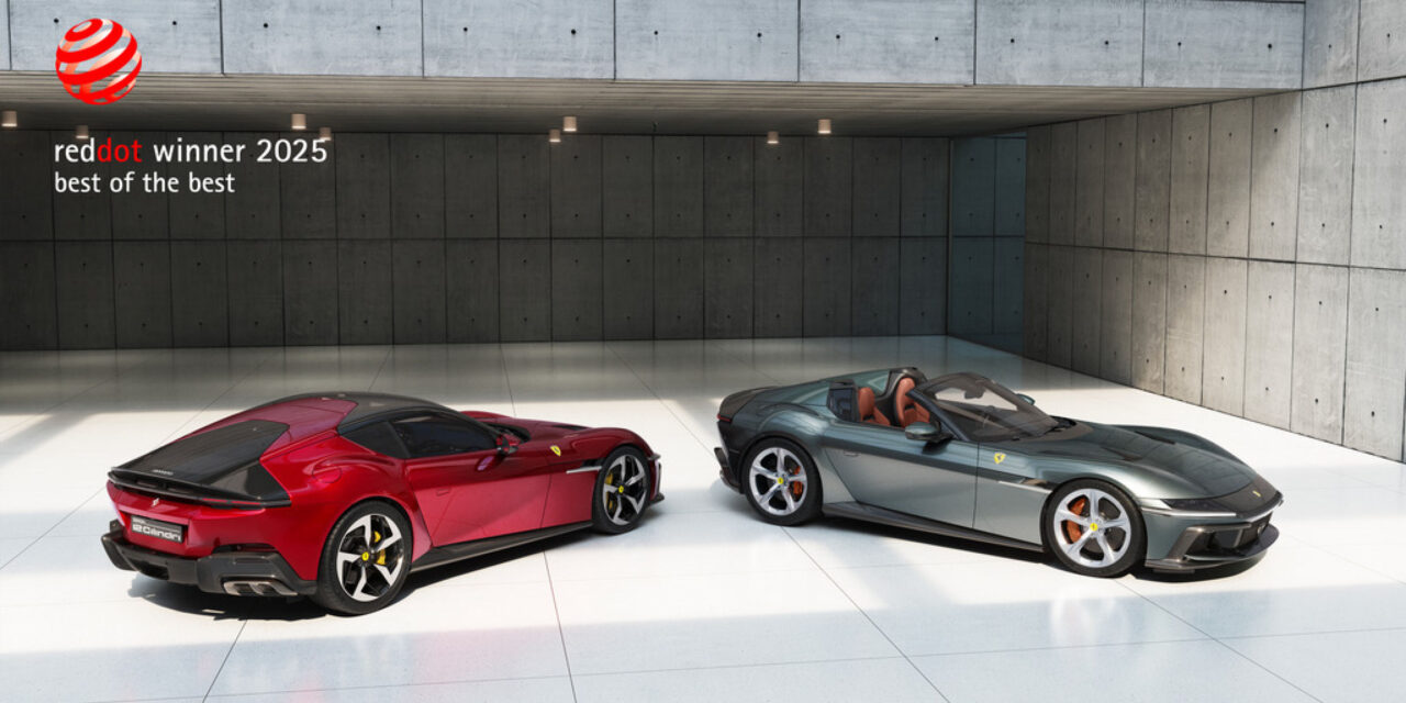 The Ferrari 12Cilindri, the Ferrari 12Cilindri Spider and the F80 win the 2025 Red Dot: Best of the Best Award