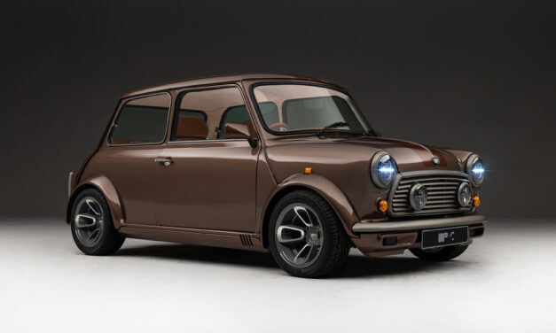 A style icon meets a motoring icon: David Gandy takes delivery of the first Wood and Pickett Mini by CALLUM