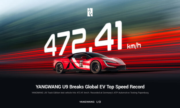 YANGWANG U9 Track Edition sets new global EV top-speed record: 472.41 km/h
