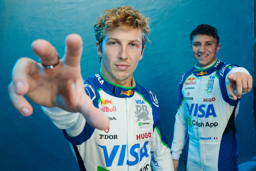 VCARB F1 Drivers Hadjar & Lawson Turn to Airtasker for Wild Helmet Designs – and You Could Be the Artist Behind It