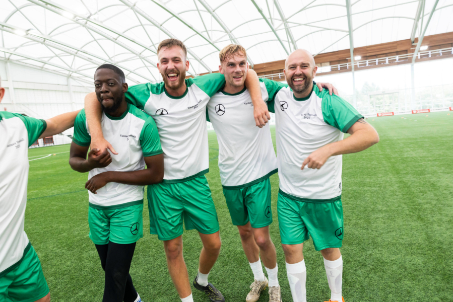 Team sport at work cuts sick days and boosts productivity according to new report from Mercedes-Benz Vans